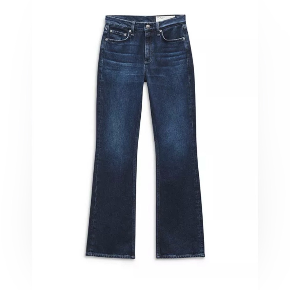 rag & bone Dark Blue Peyton High Rise Boot Cut Jeans